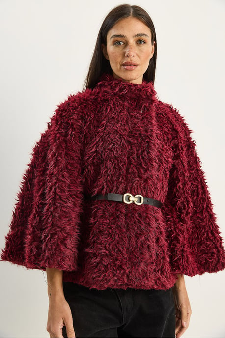 Oversized Pluche Jas met Kraag - Image 3
