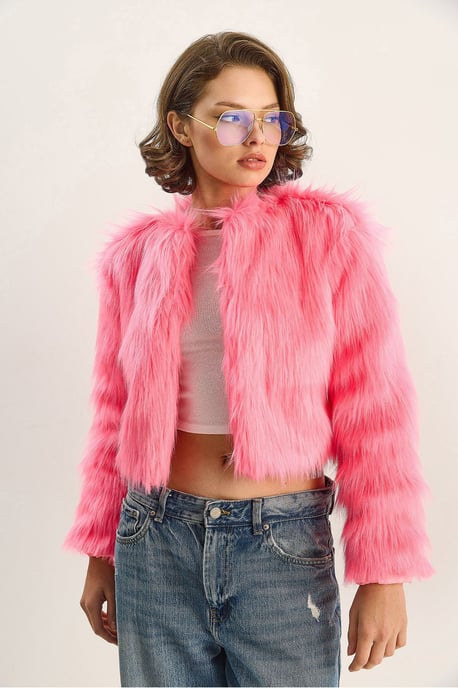Boxy Crop Nepen Bontjas - Image 2