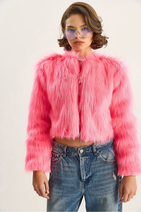 Boxy Crop Nepen Bontjas - Image 5