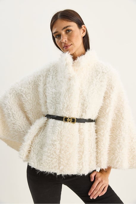 Oversized Pluche Jas met Kraag - Image 2