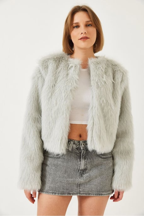 Boxy Crop Nepen Bontjas - Image 2