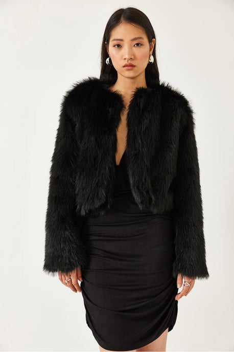 Boxy Crop Nepen Bontjas - Image 2