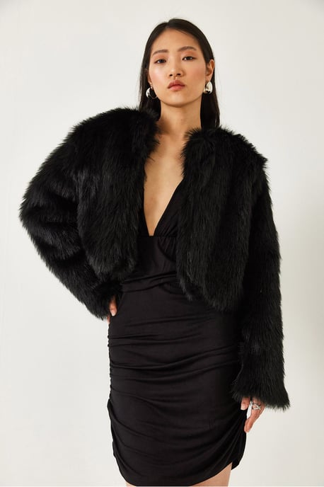Boxy Crop Nepen Bontjas - Image 5