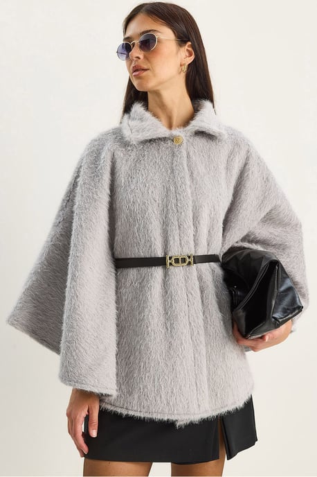 Geweven Overmaat Button-Up Overjas - Image 1
