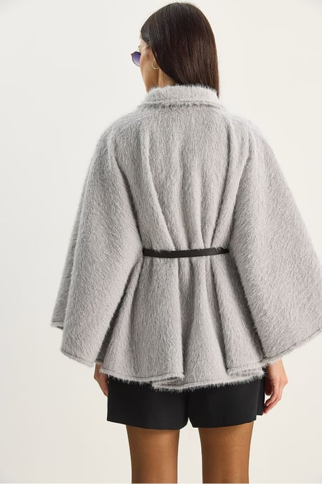 Geweven Overmaat Button-Up Overjas - Image 6