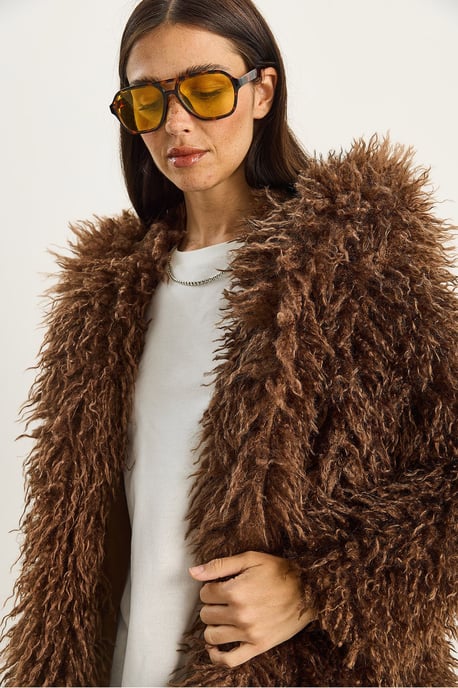 Oversized Hoody Faux Fur Jas - Image 4