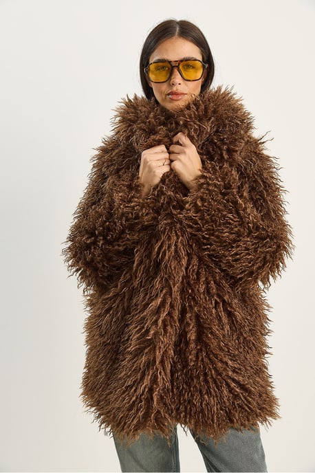 Oversized Hoody Faux Fur Jas - Image 5