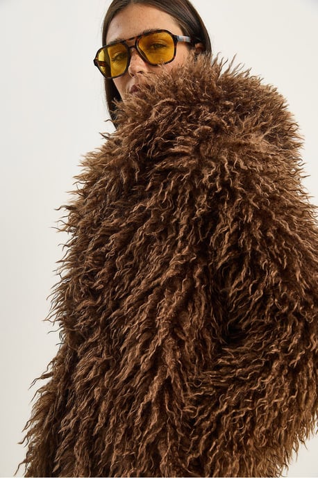 Oversized Hoody Faux Fur Jas - Image 6