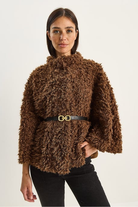 Oversized Pluche Jas met Kraag - Image 2