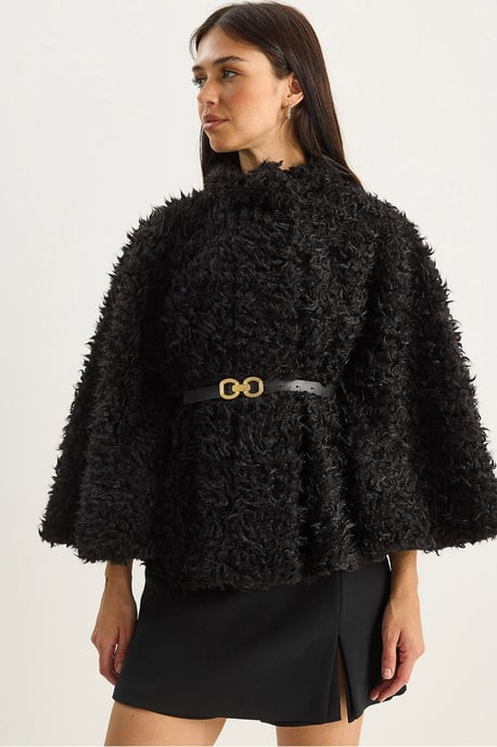 Oversized Pluche Jas met Kraag - Image 1
