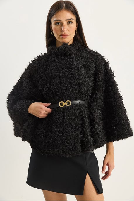 Oversized Pluche Jas met Kraag - Image 4