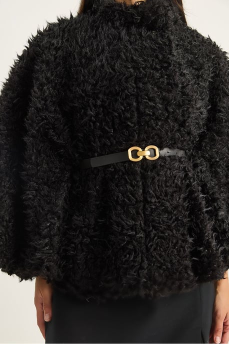 Oversized Pluche Jas met Kraag - Image 5