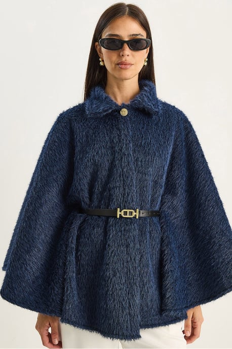 Geweven Overmaat Button-Up Overjas - Image 1