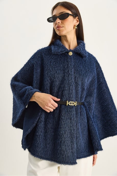 Geweven Overmaat Button-Up Overjas - Image 3
