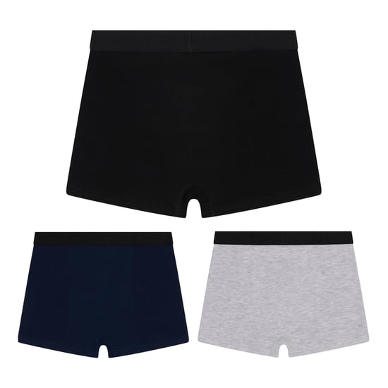 3-Pack Jongens Boxers Zwart, Grijs & Marineblauw Zachte Ademende Ondergoed - Image 2