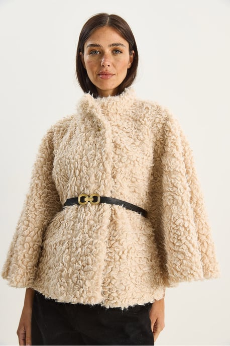 Oversized Pluche Jas met Kraag - Image 3