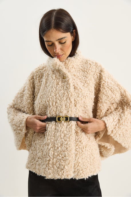 Oversized Pluche Jas met Kraag - Image 4