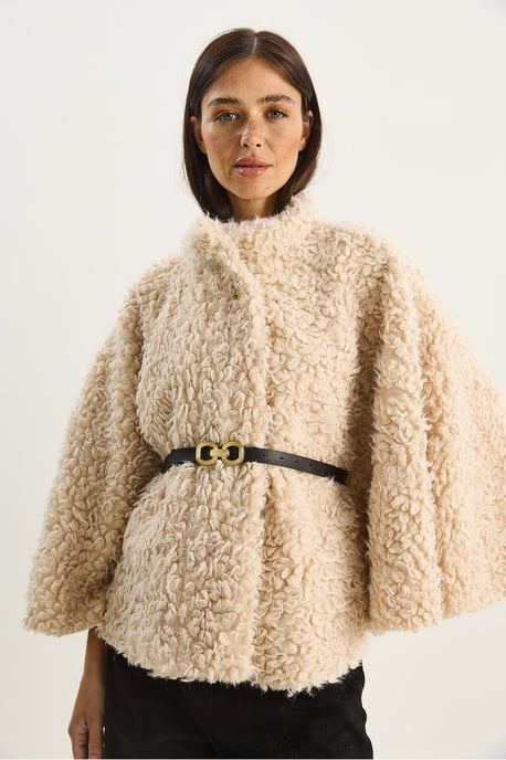 Oversized Pluche Jas met Kraag - Image 5