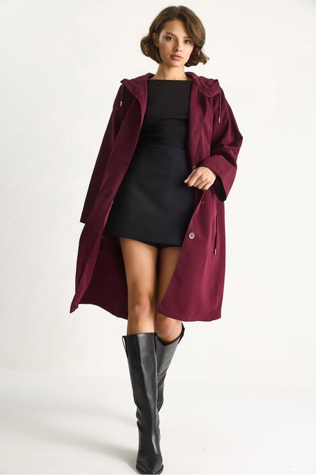 Oversized Midi Trenchcoat met Sjaalkraag - Image 2