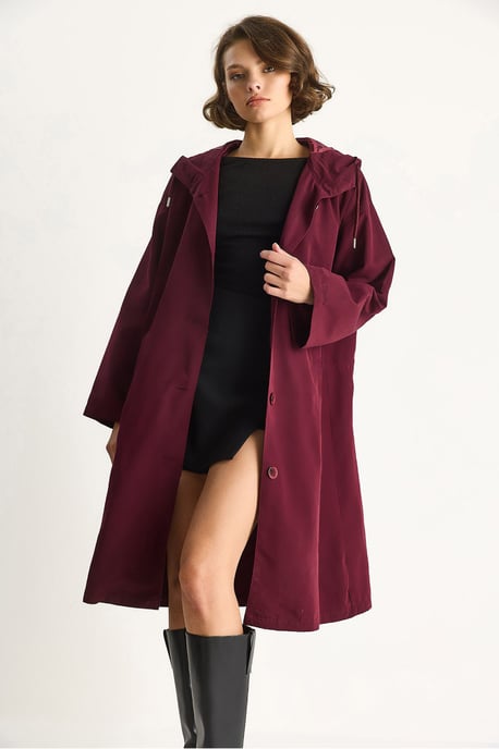 Oversized Midi Trenchcoat met Sjaalkraag - Image 3