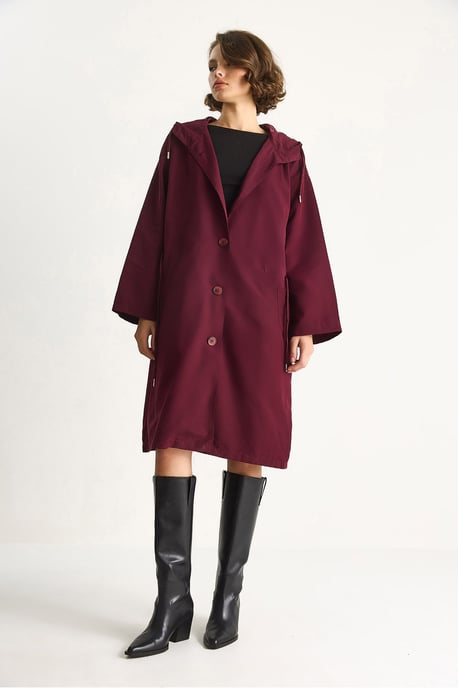 Oversized Midi Trenchcoat met Sjaalkraag - Image 4