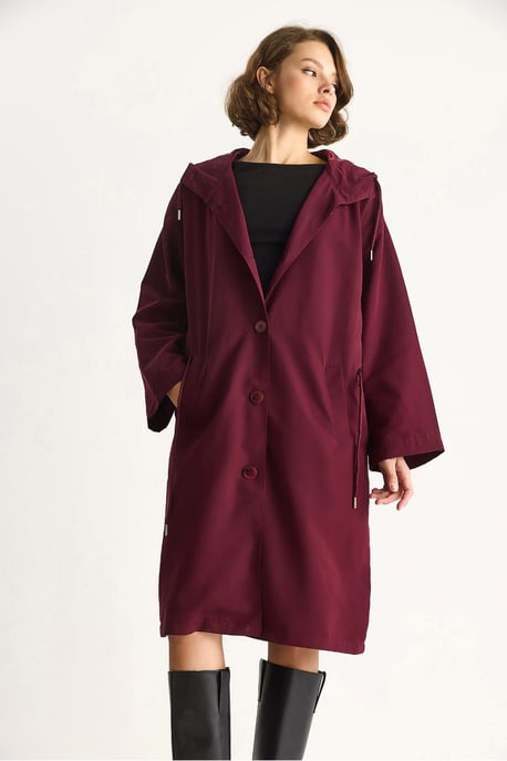 Oversized Midi Trenchcoat met Sjaalkraag - Image 5