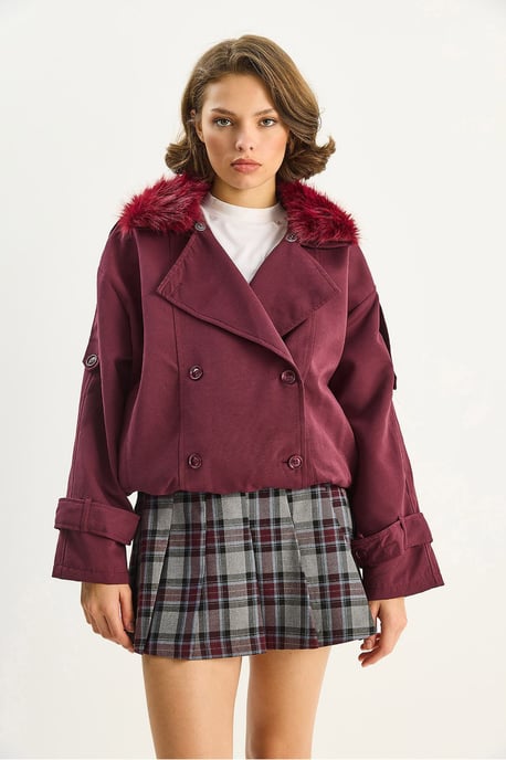 Trenchcoat met Nepbont Kraag - Image 4