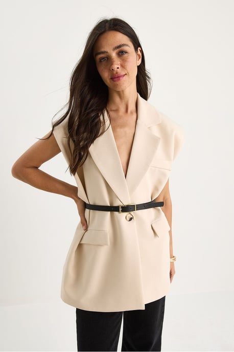 Gevoerde Oversized Vest - Image 3