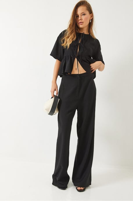 Getextureerde Twee-delige Co-ord Set met Rimpeldetails - Image 4