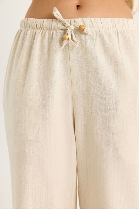 Hoge Taille Mouwloze Linnen Gemengde Tweedelige Set - Image 5