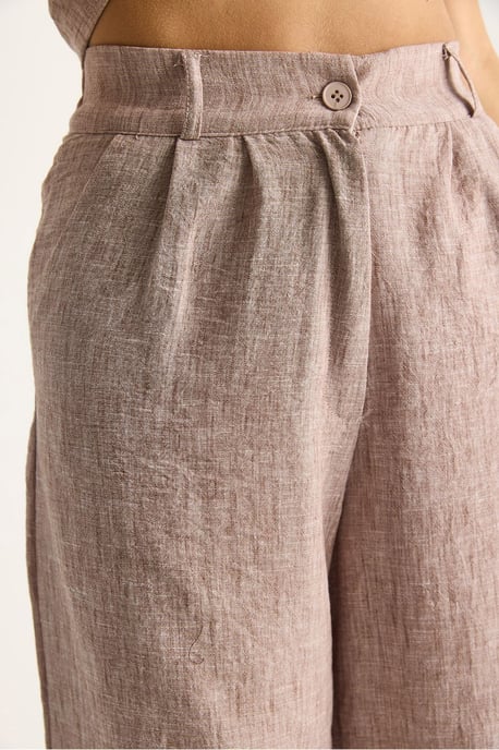 V-hals Vest en Wijde Pantalons Tweedelige Set - Image 6