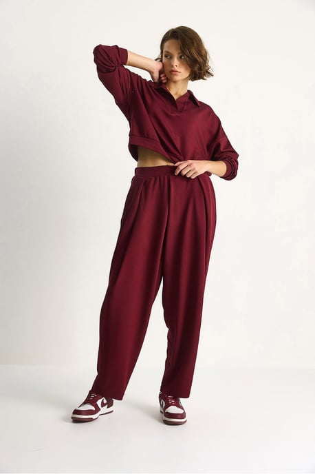 Hoge Taille Textuur Gebreide Twee-Delige Outfit Set - Image 2