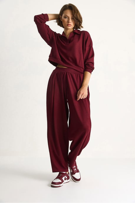 Hoge Taille Textuur Gebreide Twee-Delige Outfit Set - Image 3