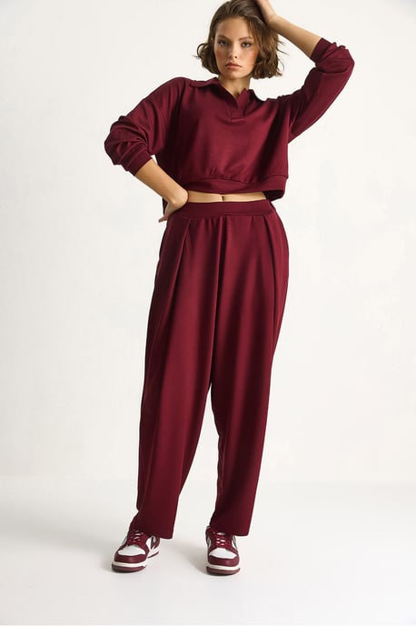 Hoge Taille Textuur Gebreide Twee-Delige Outfit Set - Image 6