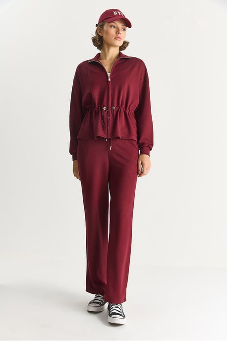 Aangesloten Lange Mouwen Jas en Flare Broeken Co-ord Set - Image 6