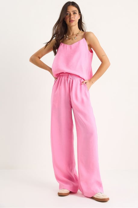 Mouwloze Camisole en Wijde Broek Coord Set - Image 1