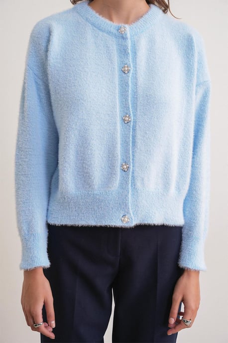 Geknoopte Oversized Gestructureerde Cardigan - Image 4