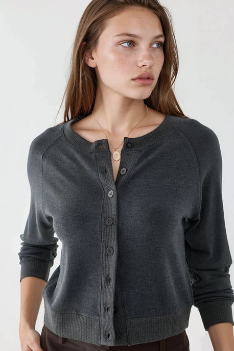 Ronde hals knoop cardigan - Image 2