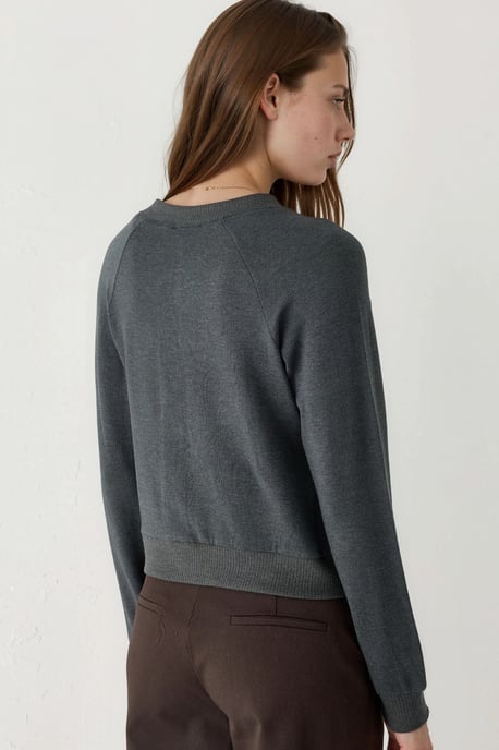 Ronde hals knoop cardigan - Image 3