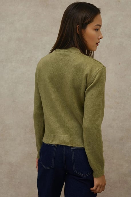 Ronde Hals Breikleding Zachte Touch Cardigan - Image 5
