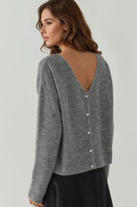 Ultra Zachte V-hals Gebuttonde Dual-use Cardigan - Image 2