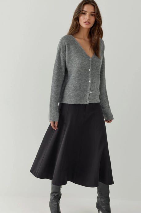 Ultra Zachte V-hals Gebuttonde Dual-use Cardigan - Image 4