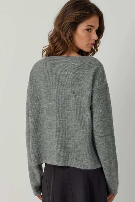Ultra Zachte V-hals Gebuttonde Dual-use Cardigan - Image 6