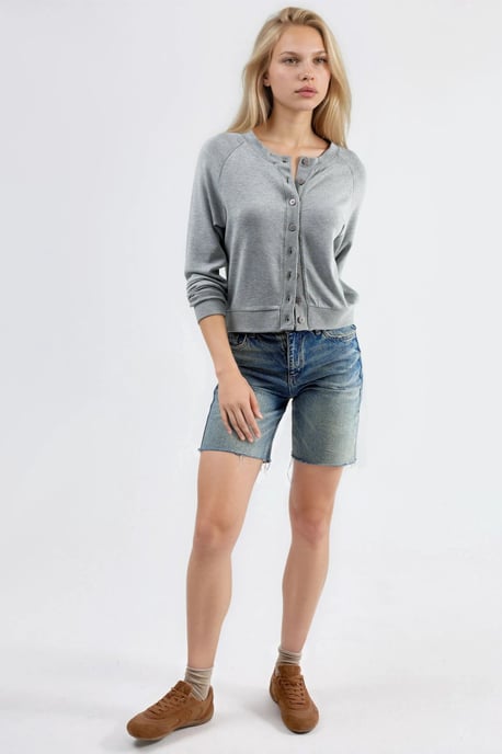Ronde hals knoop cardigan - Image 4