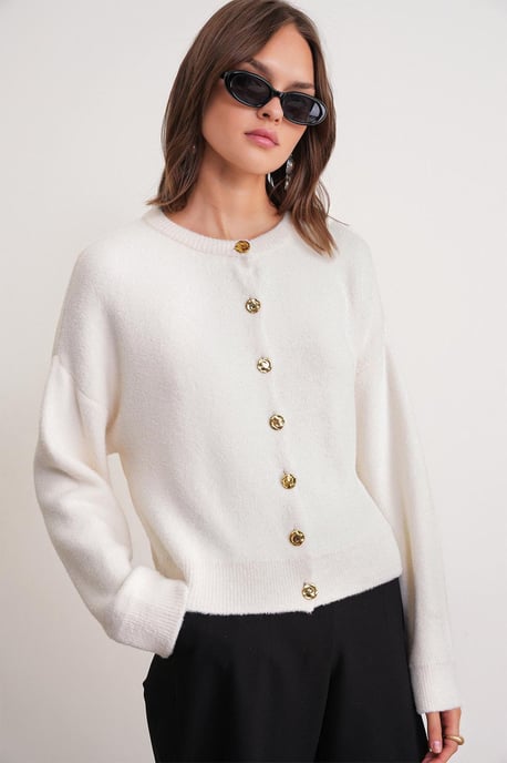 Knopenribgebreide Cardigan - Image 4