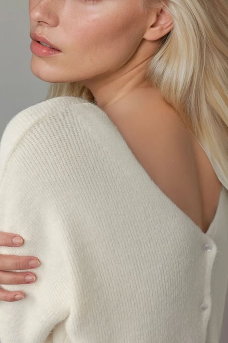 Ultra Zachte V-hals Knop Cardigan met Dubbel Gebruik - Image 5