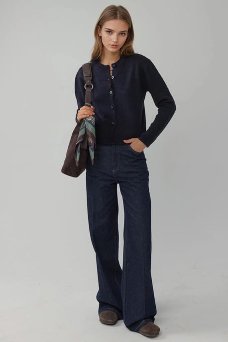 Ronde Hals Breigoed Zachte Touch Cardigan - Image 3