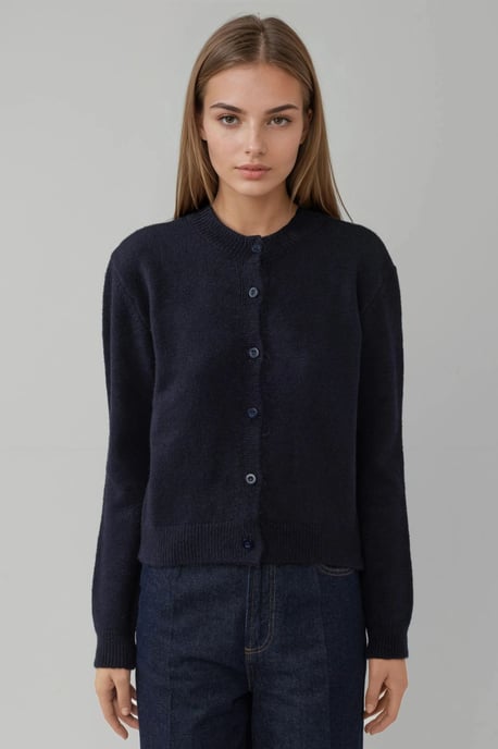 Ronde Hals Breigoed Zachte Touch Cardigan - Image 6