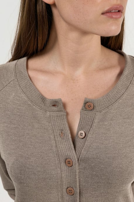 Ronde hals knoop cardigan - Image 5