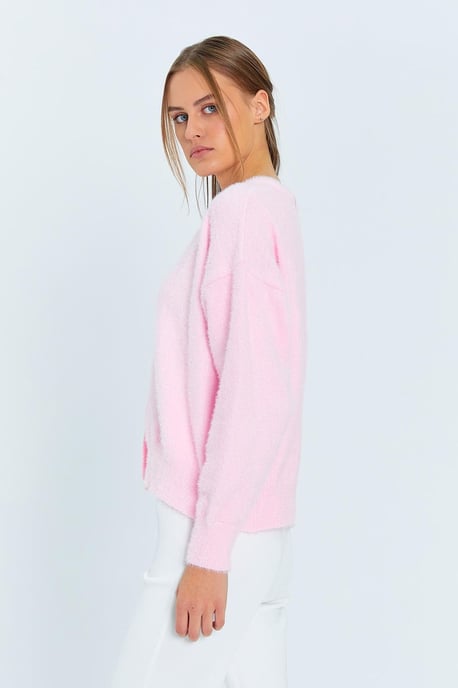 Geknoopte Oversized Gestructureerde Cardigan - Image 6